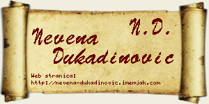 Nevena Dukadinović vizit kartica